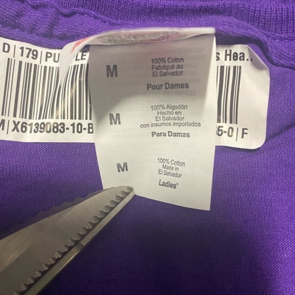 Vintage classic 1963 Fruit Of The Loom T-Shirt Purple Women’s Size M - Picture 8 of 8